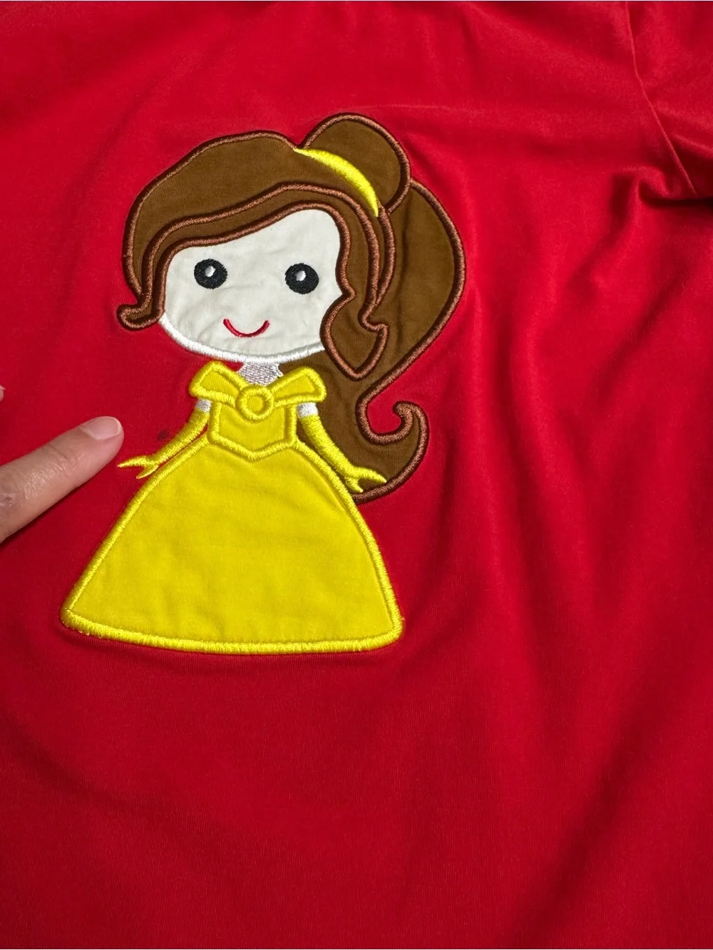 Kids Red & Yellow Belle 2-Piece Pajama Set